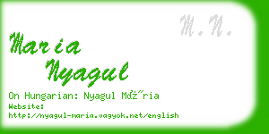 maria nyagul business card